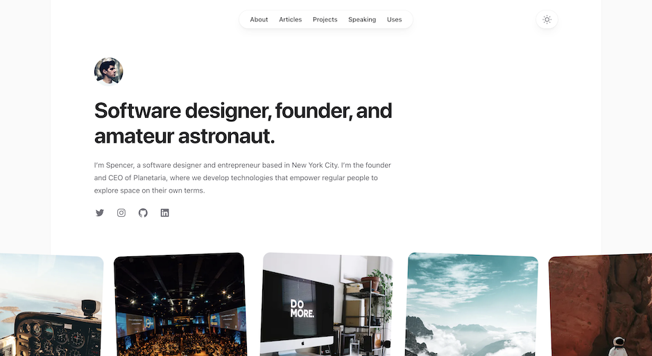 Spotlight Personal Website Template