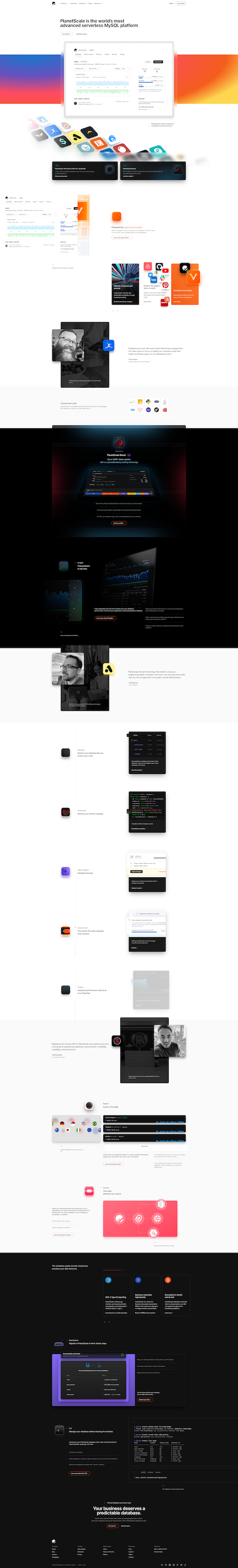 PlanetScale Landing Page