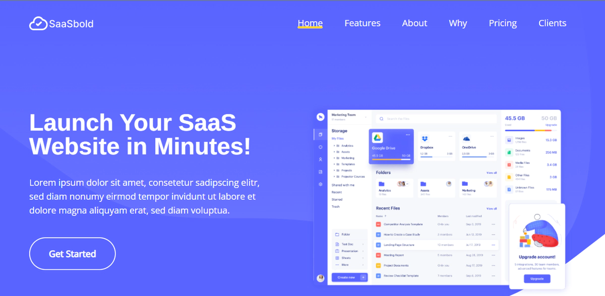SaaSbold SaaS Template