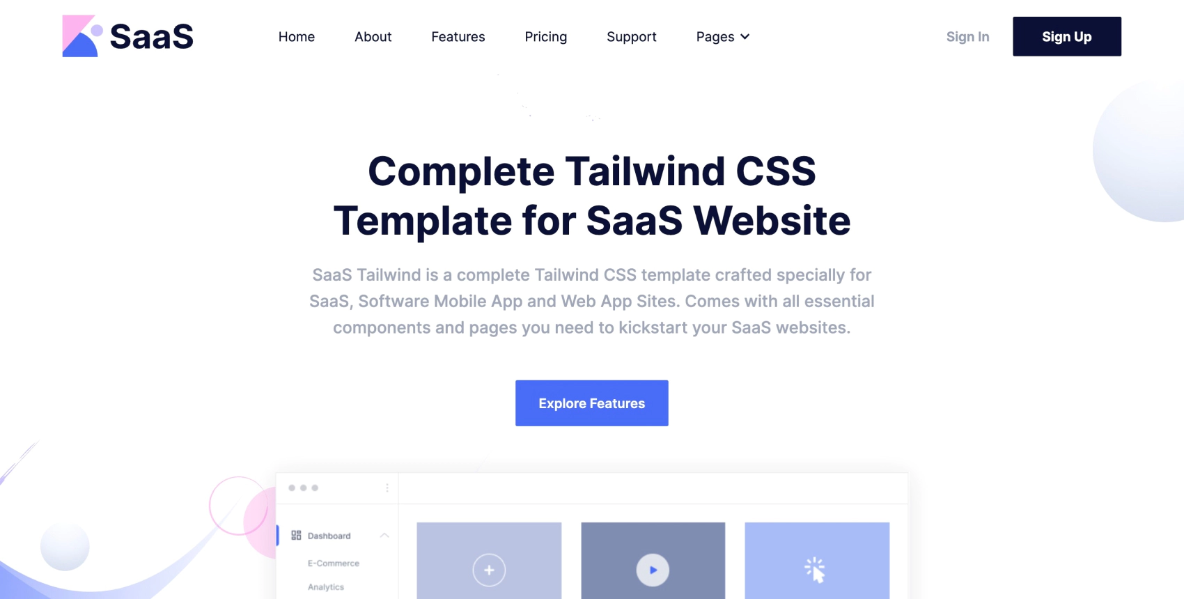 SaaS Website Template