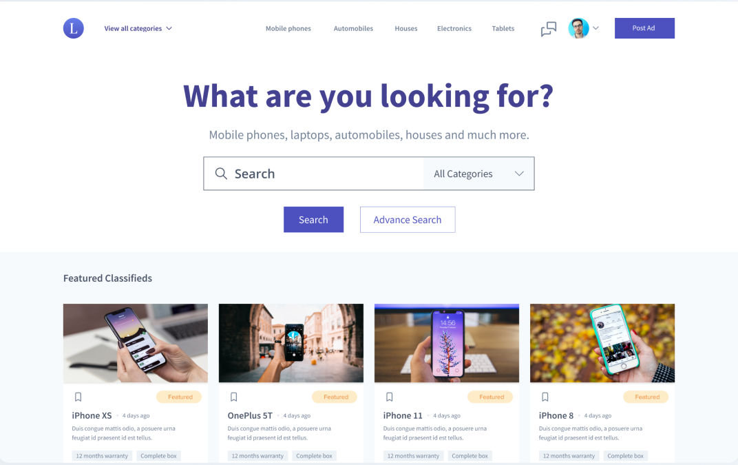 Classified Listing Template