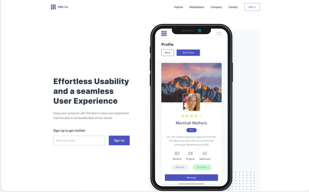 App Landing Page