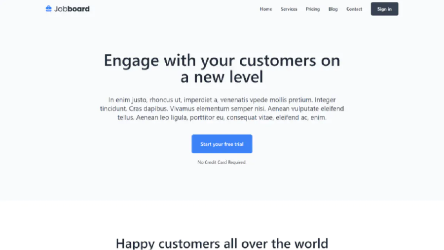 Tech Landing Template