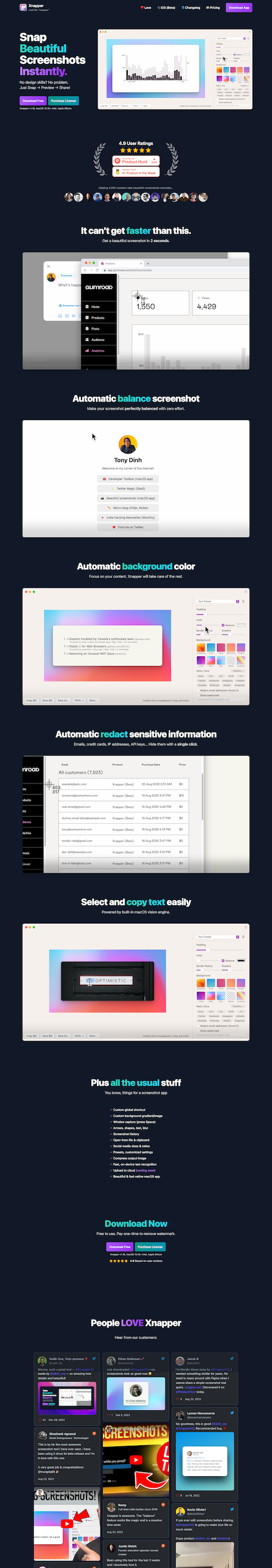 Xnapper Landing Page