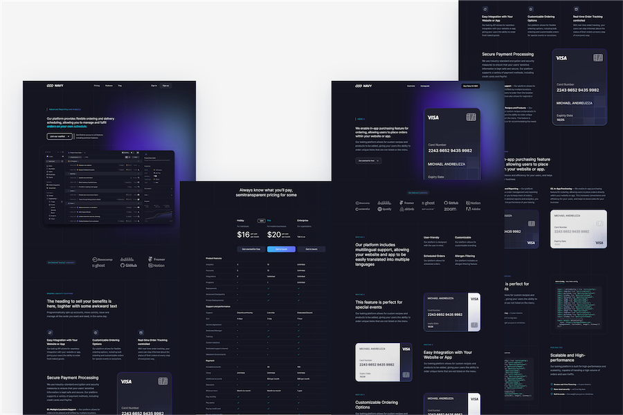 Navy Astro Tailwind Template