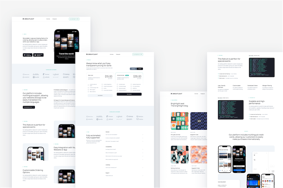 Brightlight Astro Tailwind Template