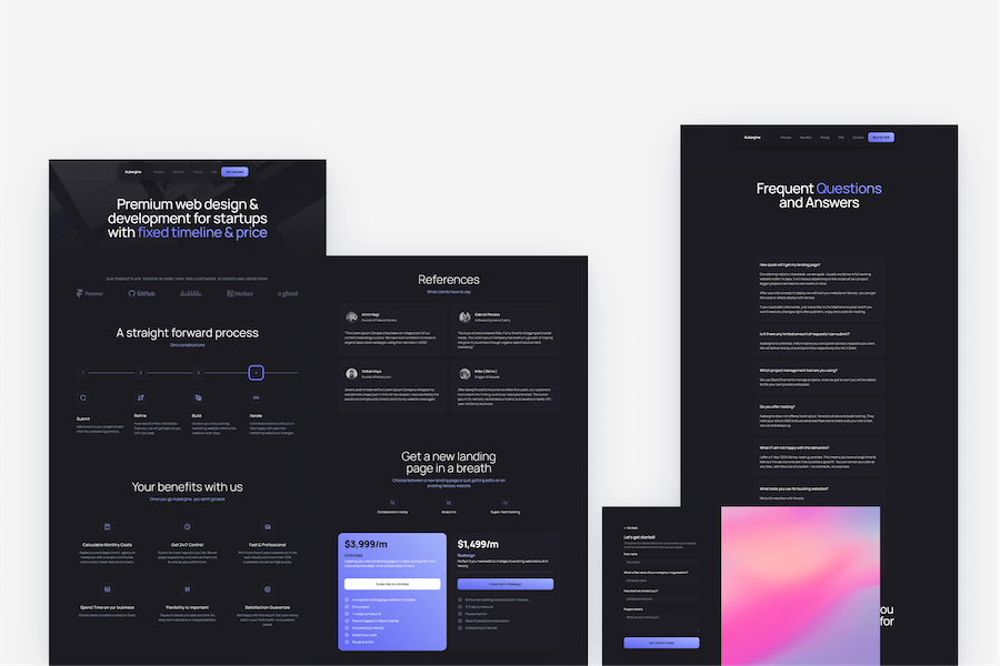 Aubegine Tailwind Template