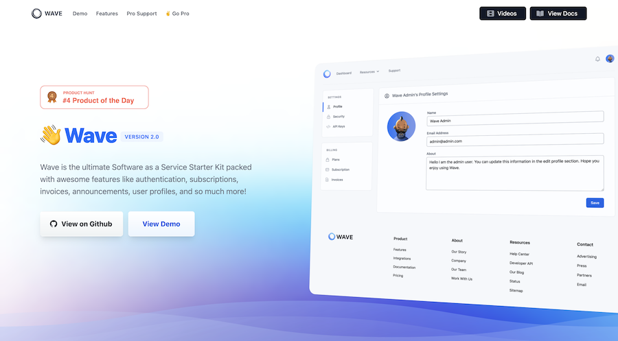 Wave - SAAS Boilerplate