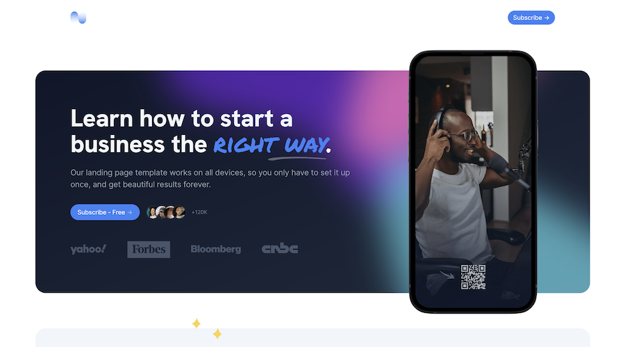 Podcast Landing Page Template