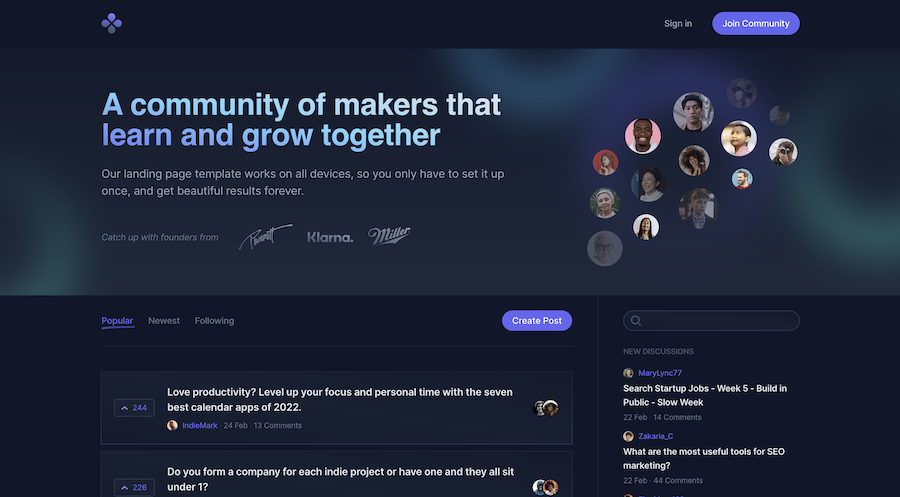 Community Forum Template