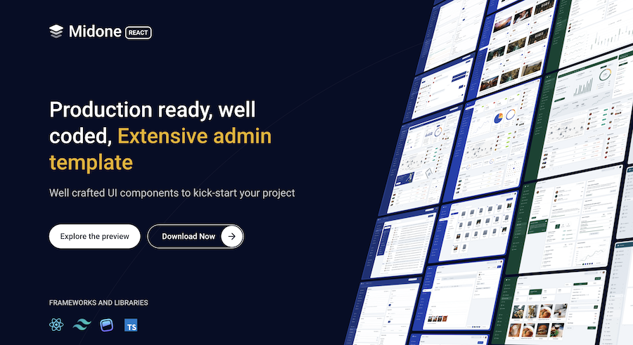 Midone Admin Dashboard Template
