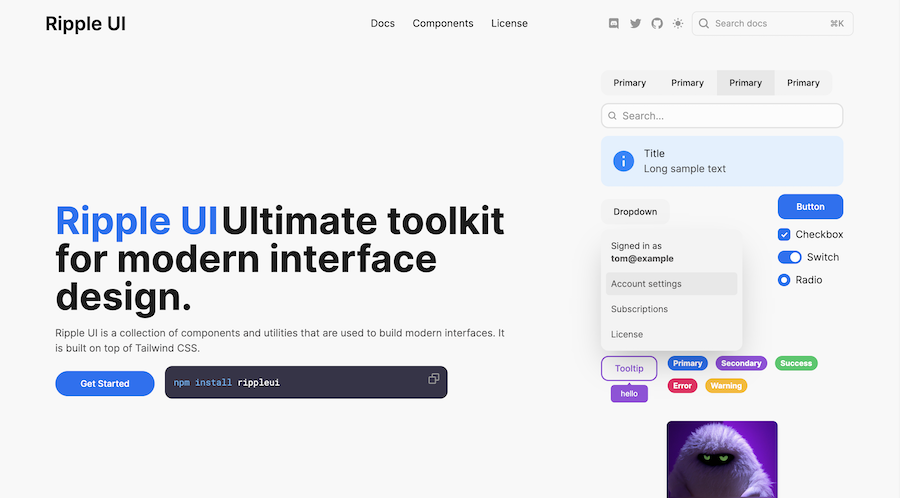 RippleUI Component Library