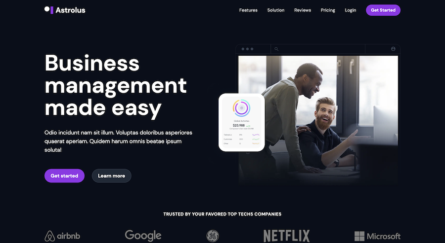 Astrolus SaaS Template