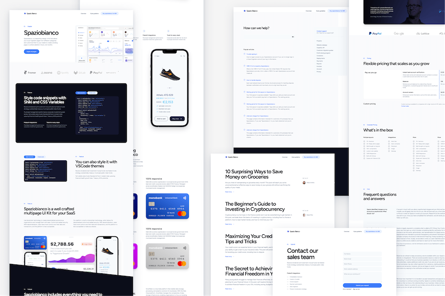 Spaziobianco Tailwind Astro Template