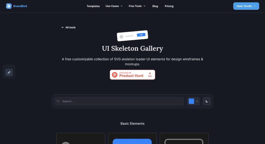 UI Skeleton Library