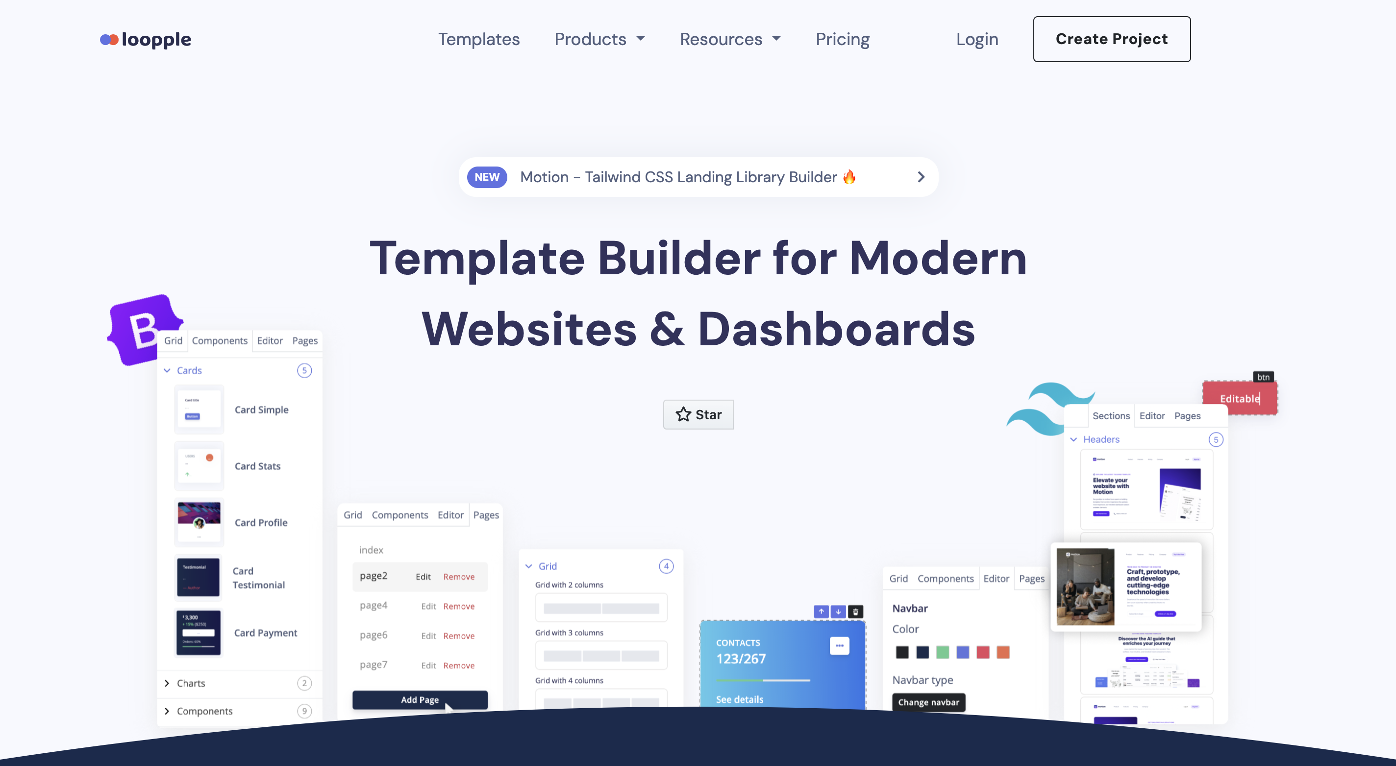 Loopple - Tailwind CSS Website Builder