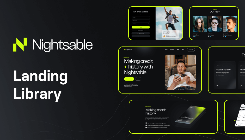Nightsable Landing Template for Tailwind CSS