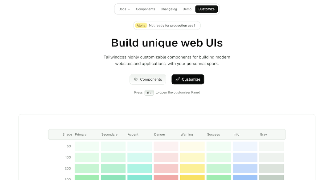 Tailus Component Library